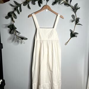NWT Chan Liu White Tan Dress in Jet Stream